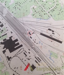 School on a topographic plan, 1995, from Kaunas County Public Library