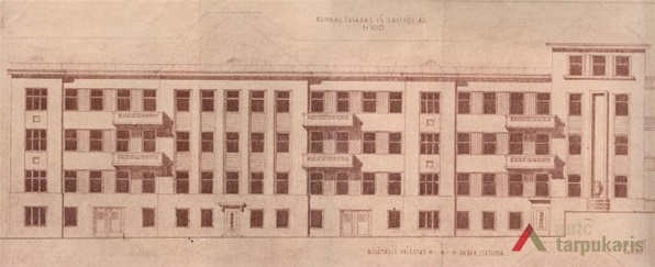 Pagrindinis fasadas. KAA, f. 218, ap 2, b. 3867, l. 21