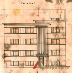 Fasado brėžinys. KAA, f. 218, ap. 2. b. 3906, l. 3