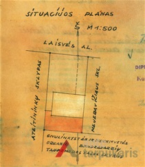 Situacijos planas, 1938 04 30. KAA, F. 218, ap 2, b. 3870, l. 10