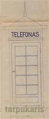 Telefono būdelės priekinis fasadas. KAA, f. 218, ap. 1, b. 491, l. 78