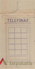 Telefono būdelės šoninis fasadas. KAA, f. 218, ap. 1, b. 491, l. 78