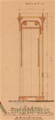 Batų valymo būdelė, pjūvis. KAA, f. 218, ap. 1, b. 491, l. 293