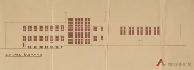 Šiaurės fasadas. LCVA, f. 391, ap. 1, b. 2152, l. 372