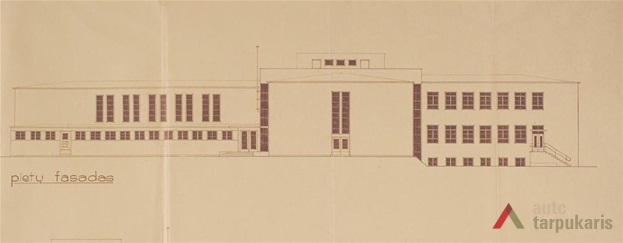 South facade. From Lithuanian central state archive