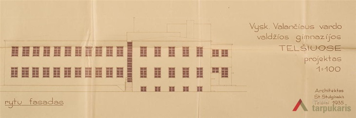 Rytų fasadas. LCVA, f. 391, ap. 1, b. 2152, l. 372