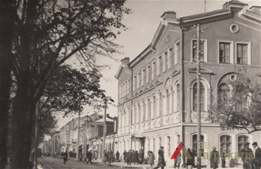 Fragment of Laisvės av. before post construction of Post office. Photo from the Rare Prints Department of the KTU Library.