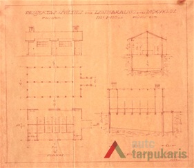 1931 m. mokyklos projektas, lauko išvietė. KAA, f. 218, ap. 1, b. 650