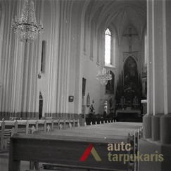 Druskininų bažnyčios vidus 1974 m. KTU ASI archyvo nuotr.