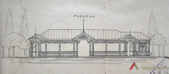 1926 m., paviljonas šalia vasaros teatro. KAA, f. 218. ap. 1, b. 291, l. 5