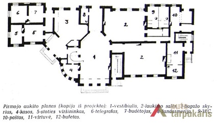 Stoties planas. Iš: "Statyba ir architektūra", 1982, nr. 11, p. 23