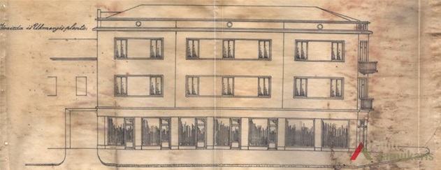 Fasadas iš Savanorių pr. pusės. KAA, f. 218, ap. 2, b. 4056