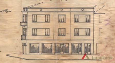 Fasadas iš Laisvės al. pusės. KAA, f. 218, ap. 2, b. 4056