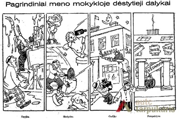 Karikatūra. Iš: "Diena", 1929, balandžio 18
