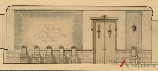 Competition entry for President's room. From Lithuanian central state archive