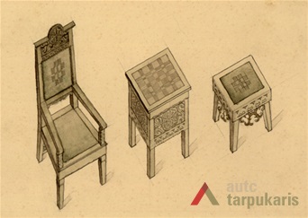 Competition entry for President's room. From Lithuanian central state archive