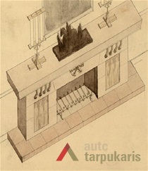 Competition entry for President's room. From Lithuanian central state archive