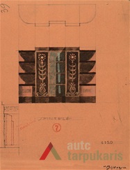 Competition entry for President's room. From Lithuanian central state archive