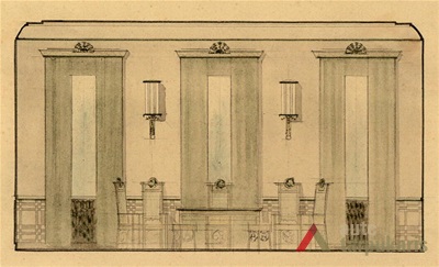 Competition entry for President's room. From Lithuanian central state archive