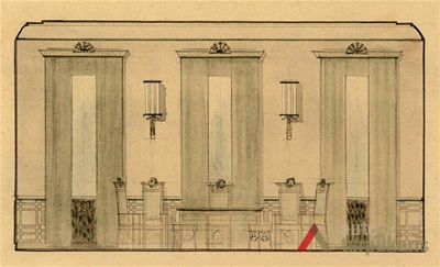 Konkursinis Prezidento kambario projektas „Žvaigždė“, fragmentas (III vieta). LCVA, f. 6, ap. 1, b. 47