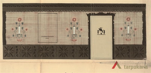 Competition entry for President's room. From Lithuanian central state archive