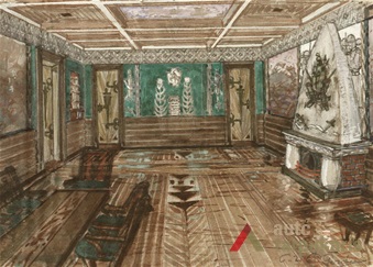 Competition entry for President's room. From Lithuanian central state archive