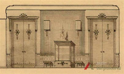 Competition entry for President's room. From Lithuanian central state archive