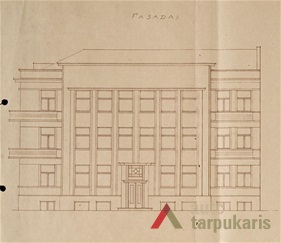 Pagrindinis fasadas. LCVA, f. 1622, ap. 3, b. 210, l. 84