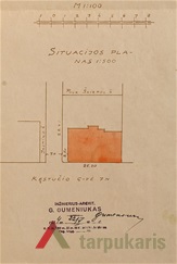 Situacijos planas. LCVA, f. 1622, ap. 3, b. 210, l. 84