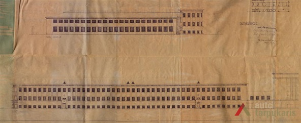 1941 m. suprojektuoto priestato projektas. KAA, f. 218, ap. 2, b. 8392, l. 37
