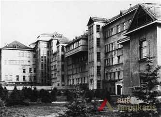 Galinis pagrindinio korpuso fasadas 1956 m. S. Lukošiaus nuotr., KTU ASI archyvas