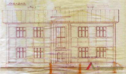 Pagrindinis fasadas. KAA, F-218, Ap. 2, b. 10091, l. 3