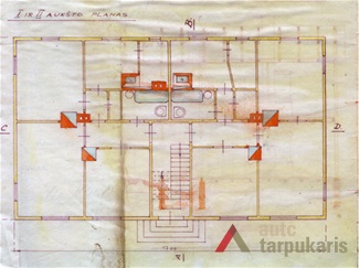 1-ojo ir 2-ojo aukštų planas. KAA, F-218, Ap. 2, b. 10091, l. 3