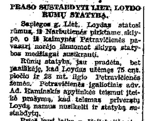 Prašo sustabdyti Liet. Loydo rūmų statybą