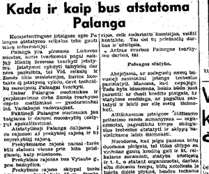 Kada ir kaip bus atstatoma Palanga