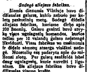 Sudegė aliejaus fabrikas