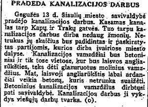 Šiauliai. Pradeda kanalizacijos darbus