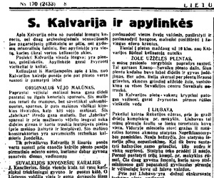  S. Kalvarija ir apylinkės