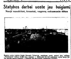 Statybos darbai uoste jau baigiami