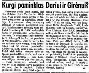 Kurgi paminklas Dariui ir Girėnui