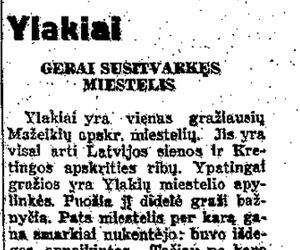 Ylakiai. Gerai susitvarkęs miestelis