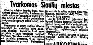 Tvarkomas Šiaulių miestas