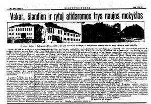 Vakar, šiandien ir rytoj atidaromos trys naujos mokyklos