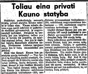Toliau eina privati Kauno statyba