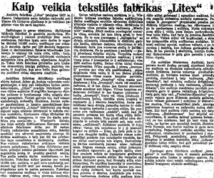 Kaip veikia tekstilės fabrikas „Litex"