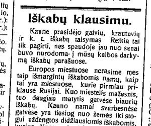 Iškabų klausimu