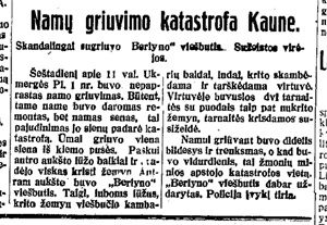 Namų griuvimo katastrofa Kaune