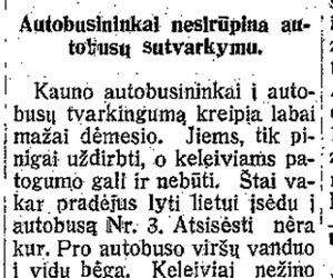 Autobusininkai nesirūpina autobusų sutvarkymu