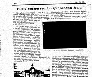 Telšių kunigų seminarijai penkeri metai